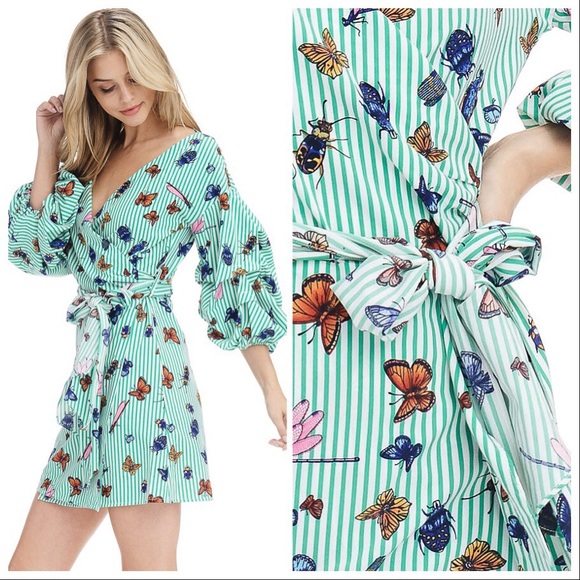 All Bugs Invited Garden Party Wrap Dress - Picture 3 of 8